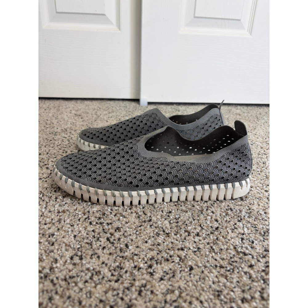Ilse Jacobsen Slip On Tulip 139 Shoes EU 40 US 10 Perforated Loafers Grey